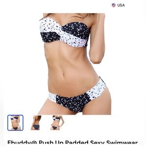 Top melon 2 piece strapless bikini